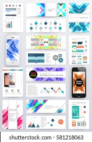Memphis Geometric background Template for covers, flyers, banners, posters and placards, may be used for presentations and books, EPS10 vector illustration