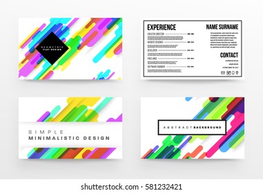 Memphis Geometric background Template for covers, flyers, banners, posters and placards, may be used for presentations and books, EPS10 vector illustration