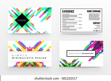 Memphis Geometric background Template for covers, flyers, banners, posters and placards, may be used for presentations and books, EPS10 vector illustration