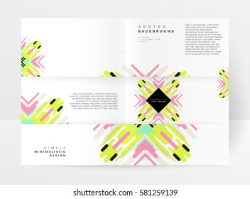 Memphis Geometric background Template for covers, flyers, banners, posters and placards, may be used for presentations and books, EPS10 vector illustration