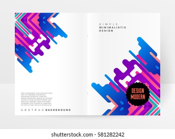 Memphis Geometric background Template for covers, flyers, banners, posters and placards, may be used for presentations and books, EPS10 vector illustration