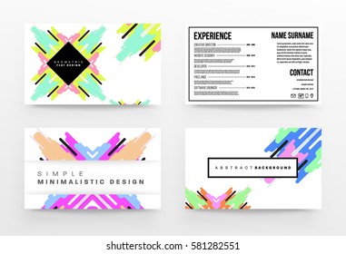 Memphis Geometric background Template for covers, flyers, banners, posters and placards, may be used for presentations and books, EPS10 vector illustration