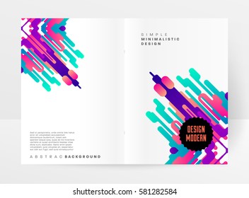 Memphis Geometric background Template for covers, flyers, banners, posters and placards, may be used for presentations and books, EPS10 vector illustration