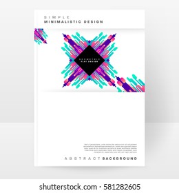 Memphis Geometric background Template for covers, flyers, banners, posters and placards, may be used for presentations and books, EPS10 vector illustration