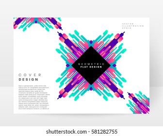 Memphis Geometrischer Hintergrund Vorlage für Cover, Flyer, Banner, Plakate und Plakate, kann für Präsentationen und Bücher verwendet werden, EPS10 Vektorgrafik