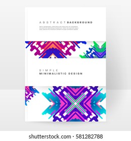 Memphis Geometric background Template for covers, flyers, banners, posters and placards, may be used for presentations and books, EPS10 vector illustration