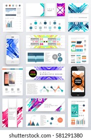 Memphis Geometric background Template for covers, flyers, banners, posters and placards, may be used for presentations and books, EPS10 vector illustration