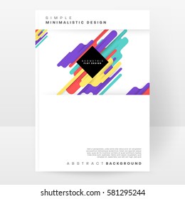 Memphis Geometric background Template for covers, flyers, banners, posters and placards, may be used for presentations and books, EPS10 vector illustration