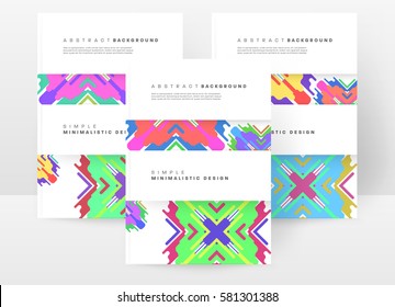 Memphis Geometric background Template for covers, flyers, banners, posters and placards, may be used for presentations and books, EPS10 vector illustration
