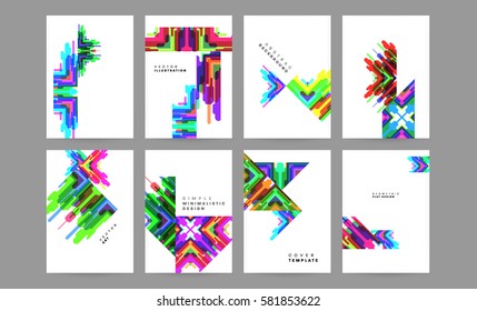 Memphis Geometric background Template for covers, flyers, banners, posters and placards, may be used for presentations and books, EPS10 vector illustration