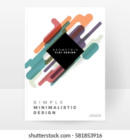 Memphis Geometric background Template for covers, flyers, banners, posters and placards, may be used for presentations and books, EPS10 vector illustration