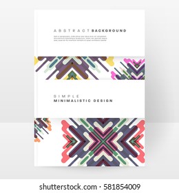Memphis Geometric background Template for covers, flyers, banners, posters and placards, may be used for presentations and books, EPS10 vector illustration