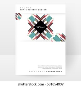 Memphis Geometric background Template for covers, flyers, banners, posters and placards, may be used for presentations and books, EPS10 vector illustration