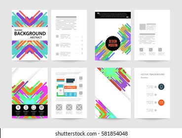 Memphis Geometric background Template for covers, flyers, banners, posters and placards, may be used for presentations and books, EPS10 vector illustration