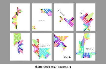 Memphis Geometric background Template for covers, flyers, banners, posters and placards, may be used for presentations and books, EPS10 vector illustration