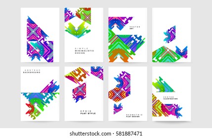 Memphis Geometric background Template for covers, flyers, banners, posters and placards, may be used for presentations and books, EPS10 vector illustration