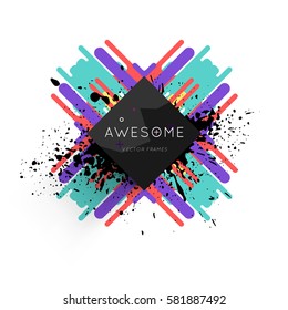 Memphis Geometrischer Hintergrund Vorlage für Cover, Flyer, Banner, Plakate und Plakate, kann für Präsentationen und Bücher verwendet werden, EPS10 Vektorgrafik