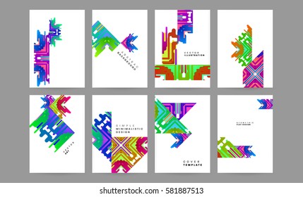 Memphis Geometric background Template for covers, flyers, banners, posters and placards, may be used for presentations and books, EPS10 vector illustration