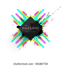Memphis Planilla de fondo geométrico para cubiertas, volantes, pancartas, carteles y carteles, se puede usar para presentaciones y libros, ilustración del vector EPS10