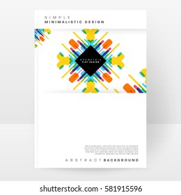 Memphis Geometric background Template for covers, flyers, banners, posters and placards, may be used for presentations and books, EPS10 vector illustration