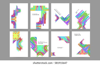 Memphis Geometric background Template for covers, flyers, banners, posters and placards, may be used for presentations and books, EPS10 vector illustration