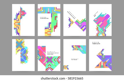 Memphis Geometric background Template for covers, flyers, banners, posters and placards, may be used for presentations and books, EPS10 vector illustration