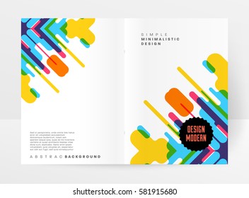 Memphis Geometric background Template for covers, flyers, banners, posters and placards, may be used for presentations and books, EPS10 vector illustration