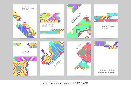 Memphis Geometric background Template for covers, flyers, banners, posters and placards, may be used for presentations and books, EPS10 vector illustration