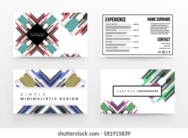 Memphis Geometric background Template for covers, flyers, banners, posters and placards, may be used for presentations and books, EPS10 vector illustration