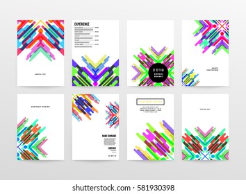 Memphis Geometric background Template for covers, flyers, banners, posters and placards, may be used for presentations and books, EPS10 vector illustration