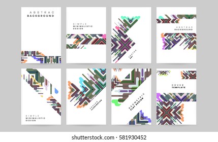 Memphis Geometric background Template for covers, flyers, banners, posters and placards, may be used for presentations and books, EPS10 vector illustration