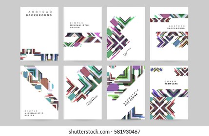 Memphis Geometric background Template for covers, flyers, banners, posters and placards, may be used for presentations and books, EPS10 vector illustration