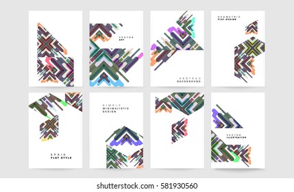 Memphis Planilla de fondo geométrico para cubiertas, volantes, pancartas, carteles y carteles, se puede usar para presentaciones y libros, ilustración del vector EPS10