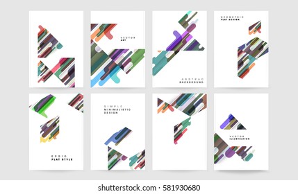 Memphis Geometric background Template for covers, flyers, banners, posters and placards, may be used for presentations and books, EPS10 vector illustration
