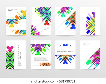 Memphis Geometric background Template for covers, flyers, banners, posters and placards, may be used for presentations and books, EPS10 vector illustration