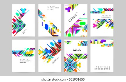 Memphis Geometric background Template for covers, flyers, banners, posters and placards, may be used for presentations and books, EPS10 vector illustration