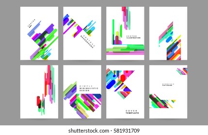 Memphis Geometric background Template for covers, flyers, banners, posters and placards, may be used for presentations and books, EPS10 vector illustration
