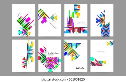 Memphis Geometric background Template for covers, flyers, banners, posters and placards, may be used for presentations and books, EPS10 vector illustration