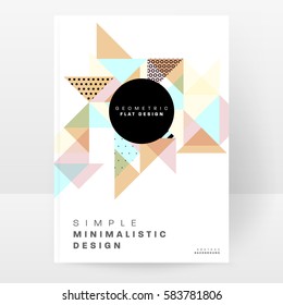 Memphis Geometric background Template for covers, flyers, banners, posters and placards, may be used for presentations and books, EPS10 vector illustration