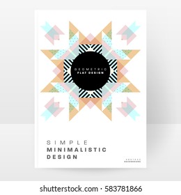 Memphis Geometric background Template for covers, flyers, banners, posters and placards, may be used for presentations and books, EPS10 vector illustration