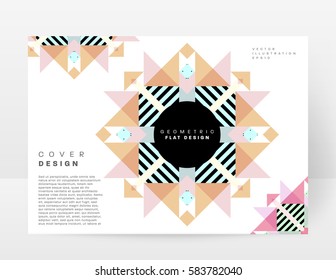 Memphis Geometrischer Hintergrund Vorlage für Cover, Flyer, Banner, Plakate und Plakate, kann für Präsentationen und Bücher verwendet werden, EPS10 Vektorgrafik