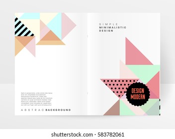 Memphis Geometric background Template for covers, flyers, banners, posters and placards, may be used for presentations and books, EPS10 vector illustration