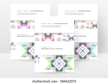 Memphis Geometric background Template for covers, flyers, banners, posters and placards, may be used for presentations and books, EPS10 vector illustration