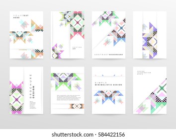Memphis Geometric background Template for covers, flyers, banners, posters and placards, may be used for presentations and books, EPS10 vector illustration