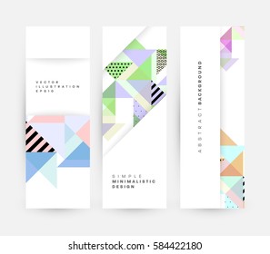 Memphis Geometric background Template for covers, flyers, banners, posters and placards, may be used for presentations and books, EPS10 vector illustration