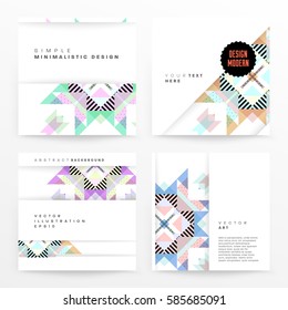 Memphis Geometric background Template for covers, flyers, banners, posters and placards, may be used for presentations and books, EPS10 vector illustration