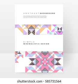 Memphis Geometric background Template for covers, flyers, banners, posters and placards, may be used for presentations and books, EPS10 vector illustration