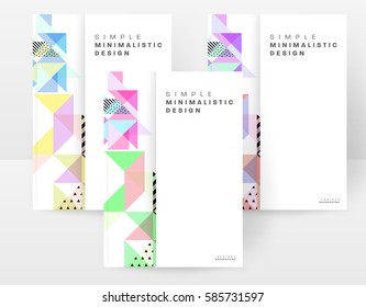 Memphis Geometric background Template for covers, flyers, banners, posters and placards, may be used for presentations and books, EPS10 vector illustration