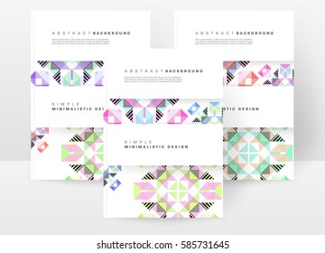 Memphis Geometric background Template for covers, flyers, banners, posters and placards, may be used for presentations and books, EPS10 vector illustration