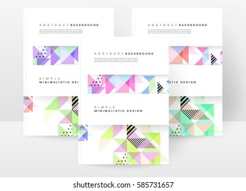 Memphis Geometric background Template for covers, flyers, banners, posters and placards, may be used for presentations and books, EPS10 vector illustration